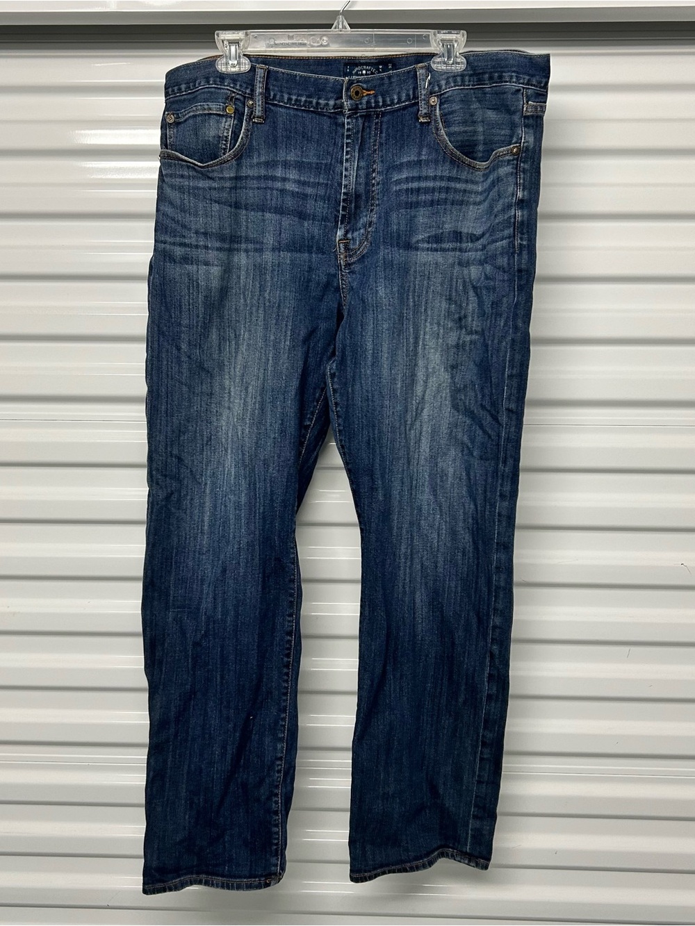 Lucky Brand Men's Straight Dark Blue Washed Jeans